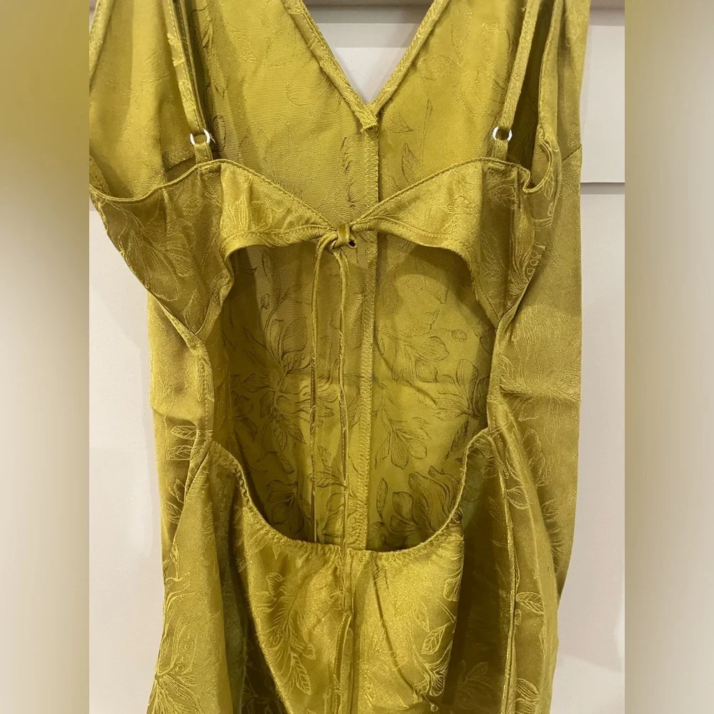 NWT Victoria's Secret Green Silky Romper